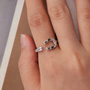 925 Sterling Silver & White Gold Plated Pavé CZ Ring-4