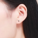925 Sterling Silver Earrings with Pavé Setting CZ - 2.3cm Height-6