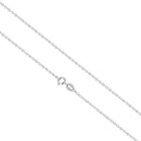 925 Sterling Silver + Plated White Gold Necklace 40cm for Women-3