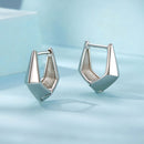 925 Sterling Silver White Gold Plated Earrings 14x6.5mm for Women-6