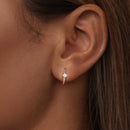 925 Sterling Silver Moissanite Earrings 1.3cm for Women-6