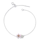 S925 Sterling Silver Adjustable Flower Bracelet for Women-6
