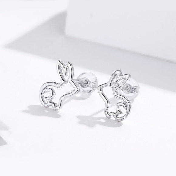 S925 Sterling Silver Plated Platinum Earrings