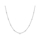 925 Sterling Silver Plated Platinum 45cm Necklace for Women-2