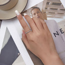 925 Sterling Silver Plated Platinum Ring Size 6 for Women-4