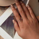 925 Sterling Silver & White Gold Plated Ring for Women - Stylish Width 2.3-6.3mm-5