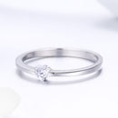 925 Sterling Silver Ring for Women Size 6.0 with Pavé Setting CZ-3