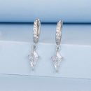 925 Sterling Silver White Gold Plated Earrings with CZ for Women-4