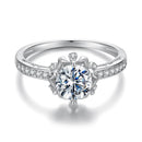 925 Sterling Silver Moissanite Ring 1ct Size 6-1