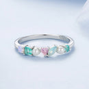 925 Sterling Silver Ring with Nano Opal Stone, Size 6, for Women-3