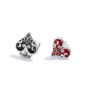 S925 Sterling Silver Oxidized Earrings with Enamel - Perfect for Any Occasion-2