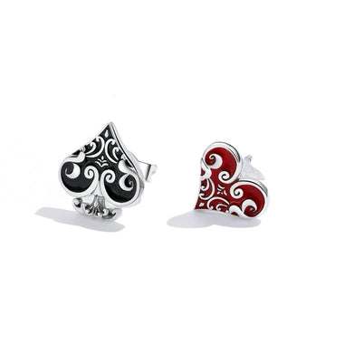S925 Sterling Silver Oxidized Earrings with Enamel - Perfect for Any Occasion - 0