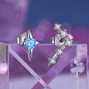925 Sterling Silver White Gold Plated Star & Constellation Earrings for Women-7