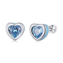 925 Sterling Silver Earrings with Pavé Setting and Enamel for Women-3