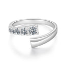 925 Sterling Silver Moissanite Ring Size E-2