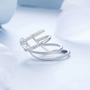 925 Sterling Silver Earrings with CZ and White Gold Plating-4