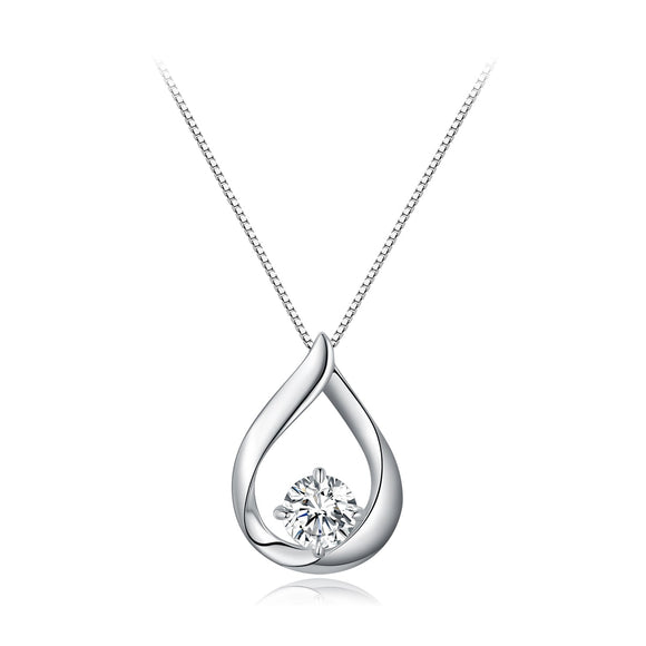 925 Sterling Silver Necklace with 1 Carat Moissanite - 400mm Length for Women