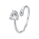 925 Sterling Silver Ring with Pavé Setting CZ, 0.6 cm Width, Style E for Women-1