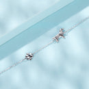 925 Sterling Silver & Plated White Gold Bracelet 15+6cm for Women-4