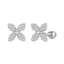 925 Sterling Silver Earrings with Pavé Setting CZ in Elegant Design-2