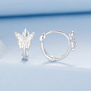 925 Sterling Silver Earrings with White Gold Plating, 1.1x0.7 cm, for Women-2