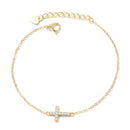925 Sterling Silver Bracelet with Pavé Setting CZ, 155+25mm for Women-5