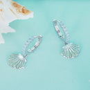 925 Sterling Silver Opal Enamel Earrings - 21x10mm for Women-4
