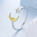 925 Sterling Silver & Gold Plated Pavé Set CZ Ring for Women-2