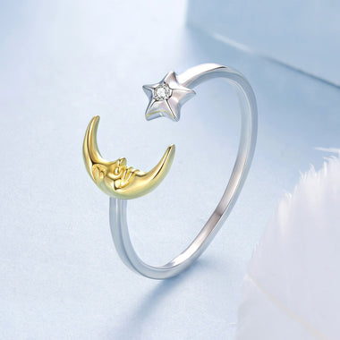 925 Sterling Silver & Gold Plated Pavé Set CZ Ring for Women - 0