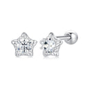 925 Sterling Silver Moissanite Stud Earrings 5mm for Women-2