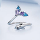 925 Sterling Silver Enamel Plated Puffer Fish Ring-3