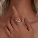 925 Sterling Silver Pavé Setting CZ Ring-5