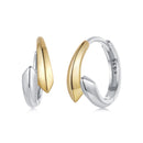 925 Sterling Silver White Gold Plated Earrings 13*6mm for Women-2
