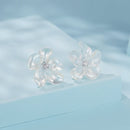 925 Sterling Silver Earrings with Pavé Setting CZ and Resin, 2.5x2.1cm for Women-2