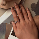925 Sterling Silver Pavé Setting CZ White Gold Plated Ring for Women-5