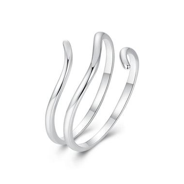 925 Sterling Silver Oxidized Silver Adjustable Ring for Men - 0