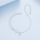 925 Sterling Silver & White Gold Plated Pave Setting CZ Bracelet 15+6cm-3