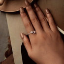 925 Sterling Silver Plated White Gold 0.18cm Rings for Women-5