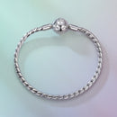 925 Sterling Silver White Gold Plated Bracelet with CZ Pendant for Women-2