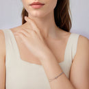 925 Sterling Silver & Plated White Gold Bracelet for Women-7