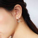 S925 Oxidized Silver Pavé Setting CZ Earrings for Women-7