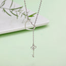 925 Sterling Silver Necklace 55cm with Heart Pendant for Women-5