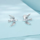 925 Sterling Silver Oxidized CZ Earrings for Women-3