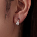 925 Sterling Silver 0.5 Carat Moissanite Earrings for Women-5
