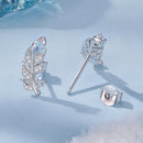 925 Sterling Silver Earrings with Pavé Setting CZ and White Gold Plating-4