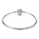 925 Sterling Silver 17.0 cm Oxidized CZ Bracelet for Women-1
