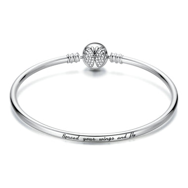 925 Sterling Silver 17.0 cm Oxidized CZ Bracelet for Women