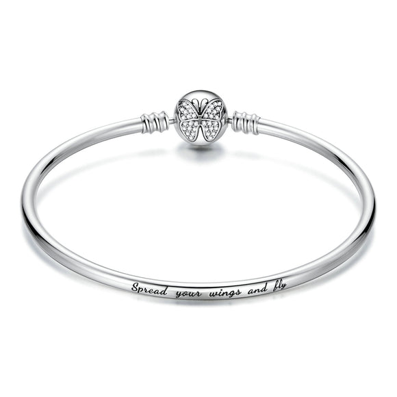 925 Sterling Silver 17.0 cm Oxidized CZ Bracelet for Women