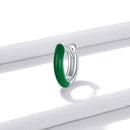 925 Sterling Silver Enamel Earrings 0.7cm for Women-7