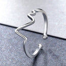 925 Sterling Silver Platinum Plated 0.1cm Ring for Men-4